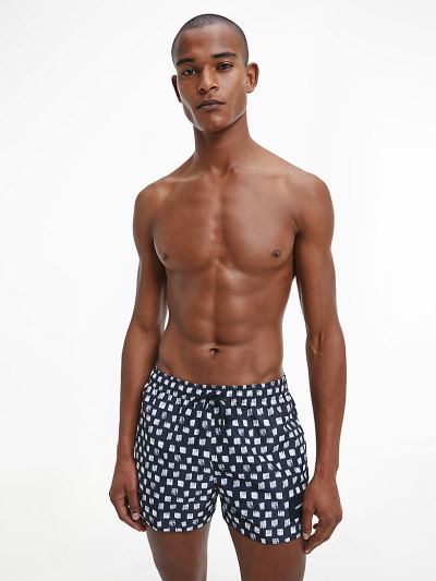 Calvin Klein Fürdőruha HU857510 | Calvin Klein Core Solids Short Drawstring Férfi Úszónadrág Fekete